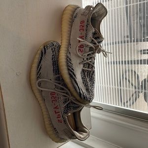 Zebra print Yeezys/ worn